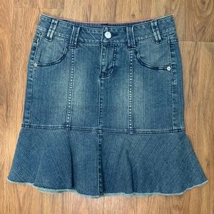 DKNY Jeans Flounce Denim Skirt
